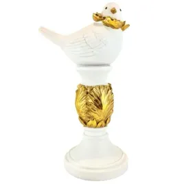 figurka-ptaszek-na-kolumnie-bialo-zloty