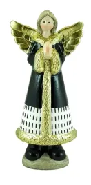 figurka-aniol-stojacy-czarno-zloty-22cm