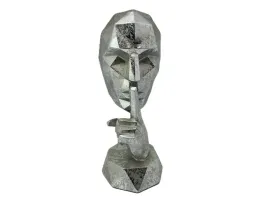 figurka-maska-20x8x9-srebrna-geometryczna