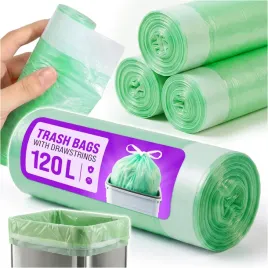 worki-na-smieci-120l-100-sztuk-zielone-z-tasma-wiazane-10-rolek