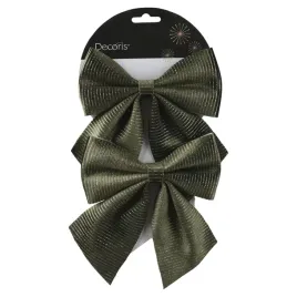 kokardy-kokardki-ozdobne-zielone-na-choinke-prezent-diy-17cm-2szt