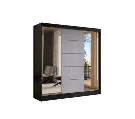 szafa-przesuwna-3d-250x205-czarna-or-3d1l-or-lacobel-szary-lustro