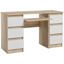 duze-biurko-szkolne-komputerowe-123-x-77-x-50-cm-szuflady-sonoma-bialy-mat