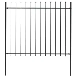 czarne-ogrodzenie-stalowe-18-m-z-1-panelem-i-2-slupkami-150-cm