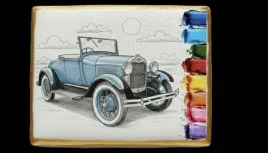 ciastko-lukier-malowanka-pedzelek-maluj-i-zjedz-retro-auto-w-promieniach-sl