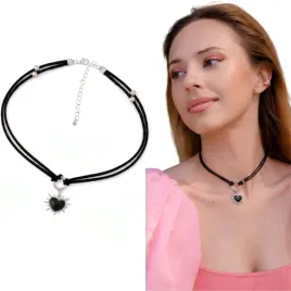 naszyjnik-choker-czarny-serce-regulowany-styl-gothic-punk-vintage-y2k