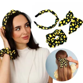 modny-zestaw-do-wlosow-cytryny-opaska-kokarda-gumka-scrunchie-3-elementy