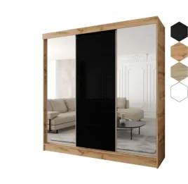 szafa-przesuwna-3d-150x205x60-dab-wotan-or-3d1l-or-lacobel-czarny-or-producent