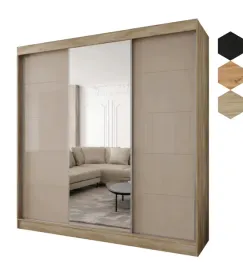 szafa-przesuwna-3d-250x205x60-dab-sonoma-or-3d2l-or-lacobel-cappuccino