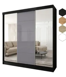 szafa-przesuwna-3d-240x205x60-czarna-or-3d1l-or-lacobel-szary-orproducent