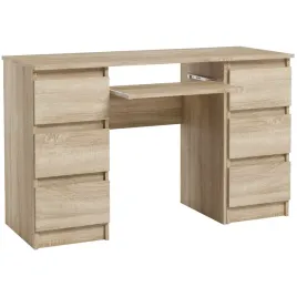 duze-biurko-szkolne-komputerowe-123-x-77-x-50-cm-szuflady-dab-sonoma