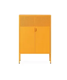 komoda-flexispot-tulip-cb10-metalowa-regulowane-polki-pomarancz-80x40x120