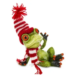 swiateczna-figurka-zaba-w-czapce-i-szaliku-10cm
