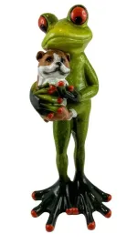 figurka-zaba-z-psem-na-rekach-17x7x55
