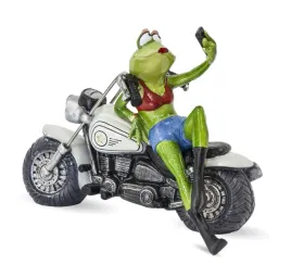 figurka-zaba-na-motocyklu-selfie-19x25x14cm