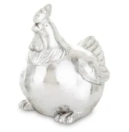 figurka-kura-srebrna-165x13x16