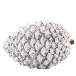ozdobna-szyszka-figurka-dekoracja-biala-brokatowa-13x8x8-cm
