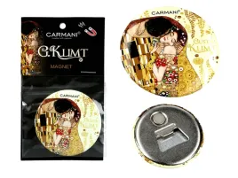 otwieracz-z-magnesem-g-klimt-pocalunek-kremowe-tlo-carmani
