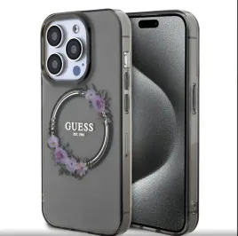 guess-pc-tpu-flowers-ring-glossy-logo-magsafe-case-for-iphone-13-pro-czarne