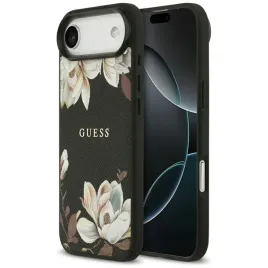 etui-guess-grained-flowers-classic-logo-magsafe-na-iphone-air-czarne