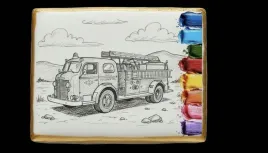 ciastko-lukier-malowanka-pedzelek-maluj-i-zjedz-firetruck-in-the-countrysid