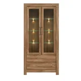 witryna-wysoka-black-red-white-gent-98-cm-2-drzwi-stojaca-dab-orzech-stan-nowy