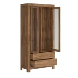 witryna-wysoka-black-red-white-gent-98-cm-2-drzwi-stojaca-dab-orzech-kolekcja-gent