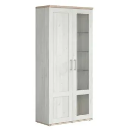 witryna-stojaca-black-red-white-romance-93-cm-bialy-jasny-dab-wysoka