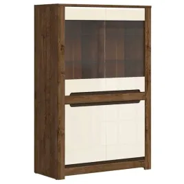 witryna-stojaca-black-red-white-ruso-104-cm-2-drzwi-dab-orzech