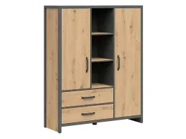 regal-black-red-white-weston-120-cm-2-szuflady-mlodziezowy-dab-artisan