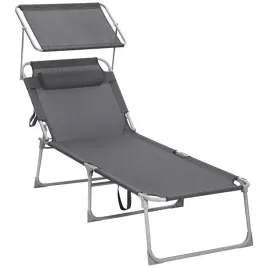 songmics-lezak-ogrodowy-rozkladany-z-daszkiem-71x200-cm-szary-150-kg