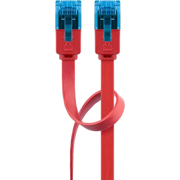 kabel-lan-patchcord-cat-6a-utp-plaski-red-3m-stan-nowy