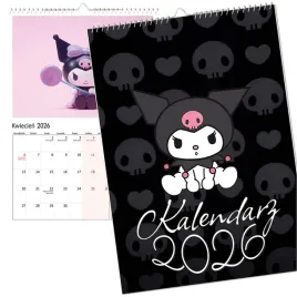 kalendarz-scienny-2026-wieloplanszowy-duzy-kuromi-charms-hello-kitty-a4