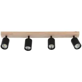 kinkiet-led-gu10-dabi-czarny-ruchomy-stal-drewno-4x35w
