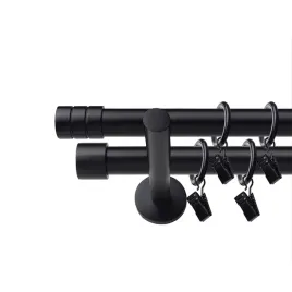 karnisz-podwojny-metalowy-czarny-mat-160-cm-fi-19-cylinder-frez-premium