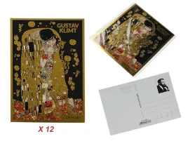 kpl-12-pocztowek-g-klimt-pocalunek-carmani