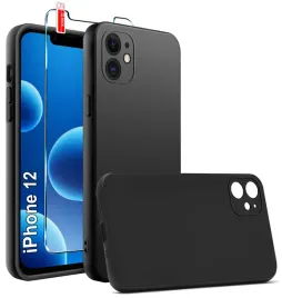 etui-czarne-matowe-silikon-slim-do-iphone-12-szklo-9h