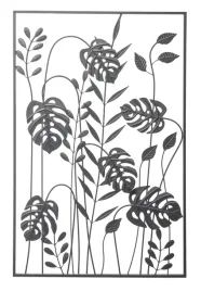 metalowa-dekoracja-scienna-liscie-czarne-100x65x2