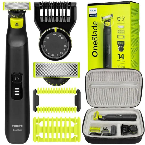 Golarka hybrydowa PHILIPS OneBlade Pro 360 QP6542/15 - z etui ochronnym gol