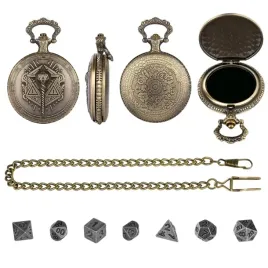 zegarek-pudelko-moc-rzutu-srebrny-malutki-zestaw-7-metalowych-kosci
