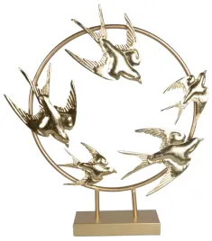 dekoracja-na-podstawie-zlote-kolo-z-jaskolkami-54cm