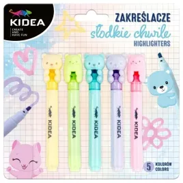 kidea-zakreslacze-slodkie-chwile-5-kolorow-zwierzatka
