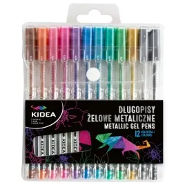 kidea-dlugopisy-zelowe-metaliczne-12-kolorow