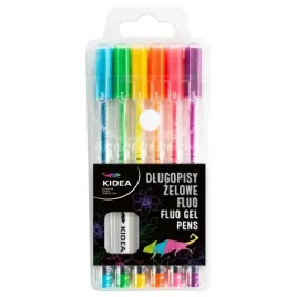 kidea-dlugopisy-zelowe-fluo-6-kolorow