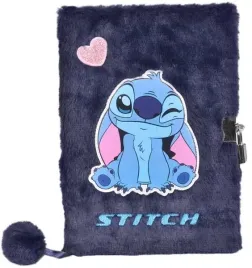 stitch-notes-pamietnik-pluszowy-wlochacz-zamykany-na-kluczyk-czarny