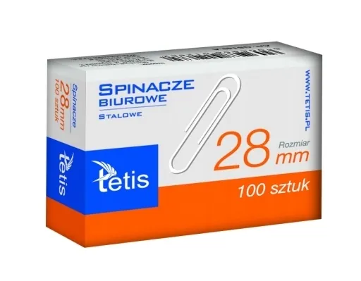 x100 TETIS SPINACZE 28MM DO BIURA DOMU