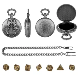zegarek-pudelko-smoczy-wojownik-zloty-malutki-zestaw-7-metalowych-kosci