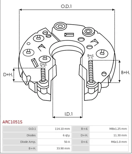 mostek-prost-alternatora-arc1051s-wersja-europejska