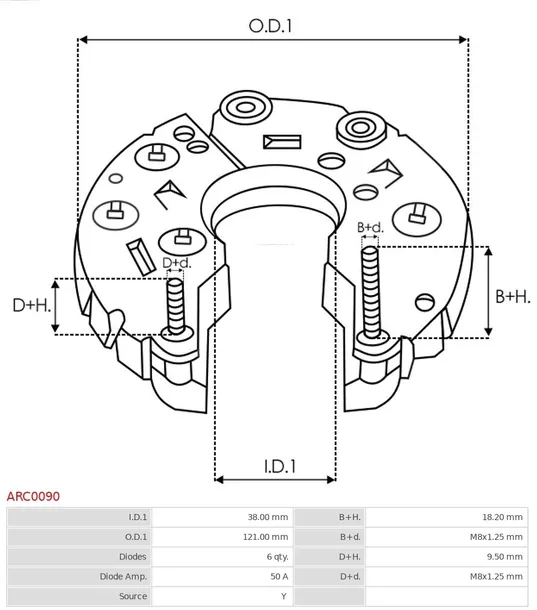 mostek-prost-alternatora-arc0090-waga-z-opakowaniem-1-kg