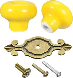 galki-uchwyty-do-szuflad-mebli-ceramiczne-vintage-zolte-okragle-6szt
